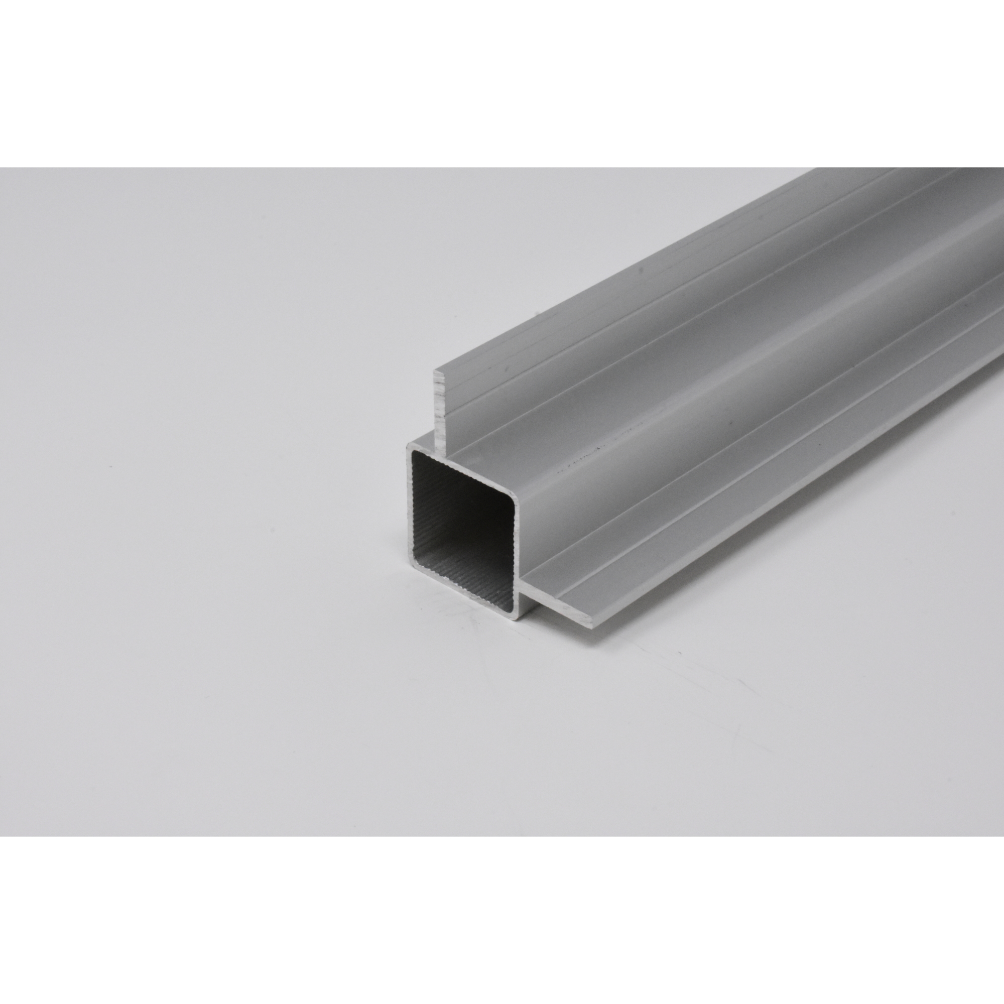 EZTube Extruded Aluminum Tube — 36in. L x 1in. W x 1in. H, for 1/4in. Flush Panel, Silver, Model# 100-180-3